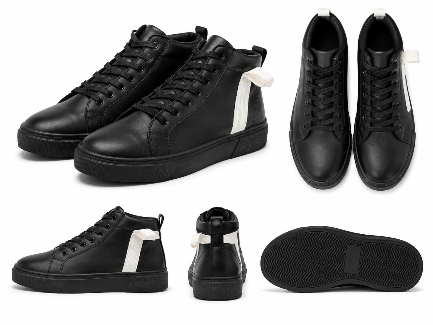Onyx Ribbon High-Top Trainers