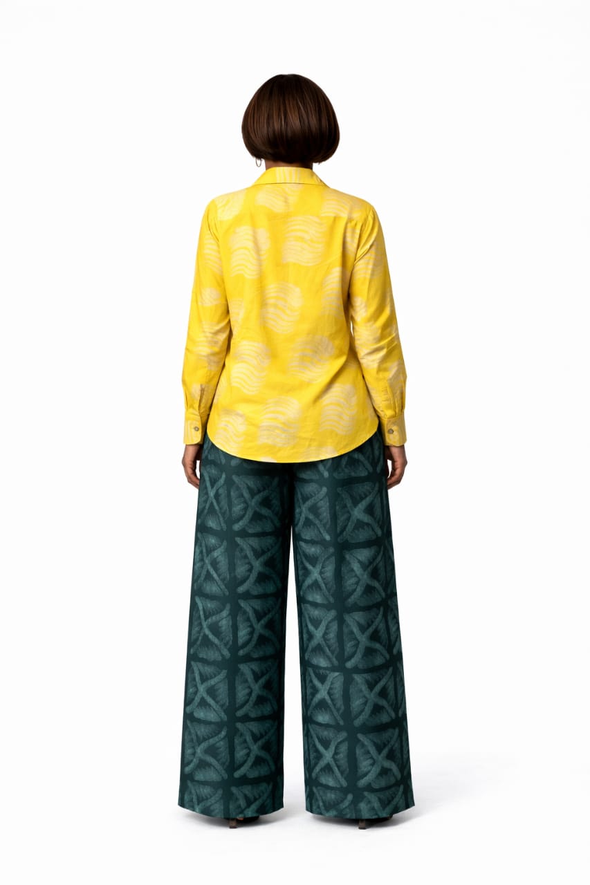 Adire Luxe Two-Piece Set (Jacket & Wide-Leg Trousers)