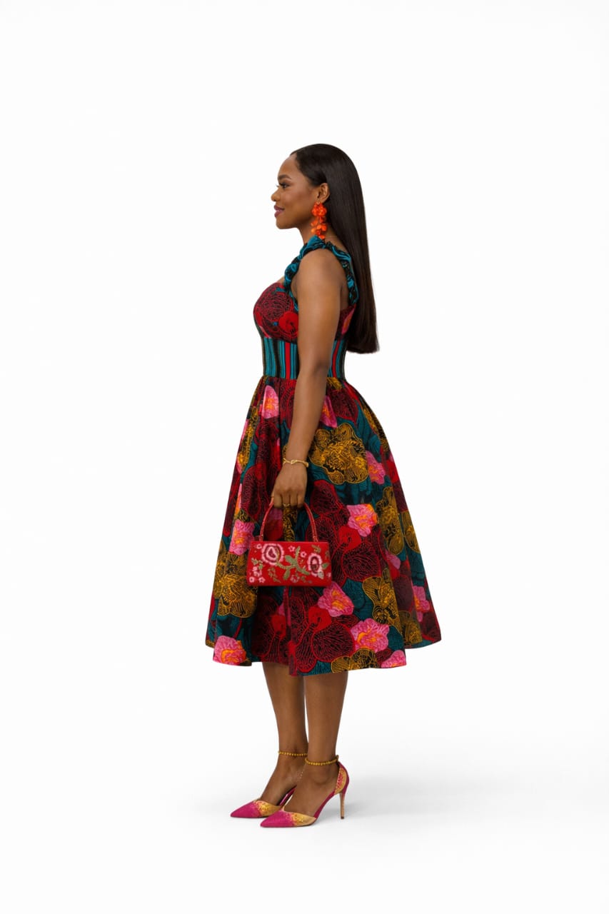 Zuri Floral Fit & Flare Midi Dress