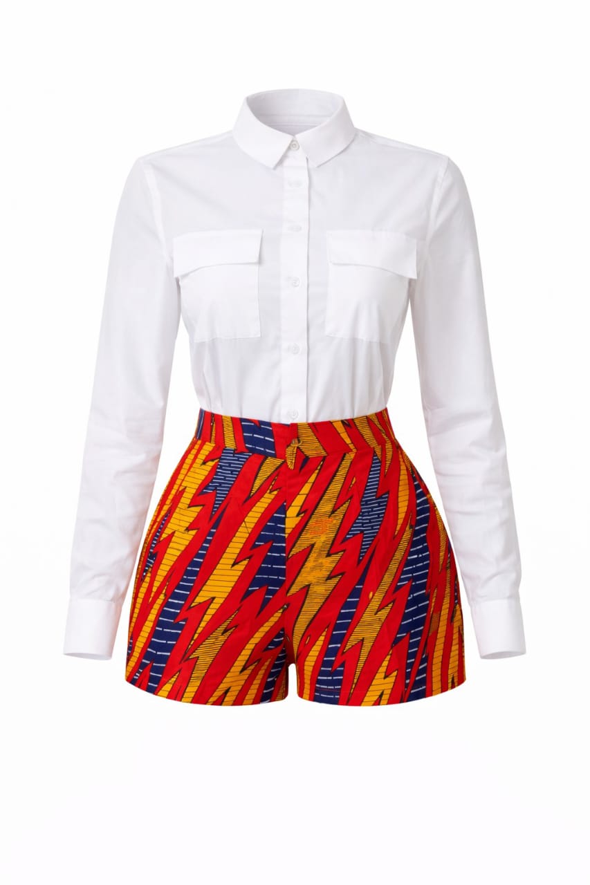 Ankara Tailored Blazer Playsuit