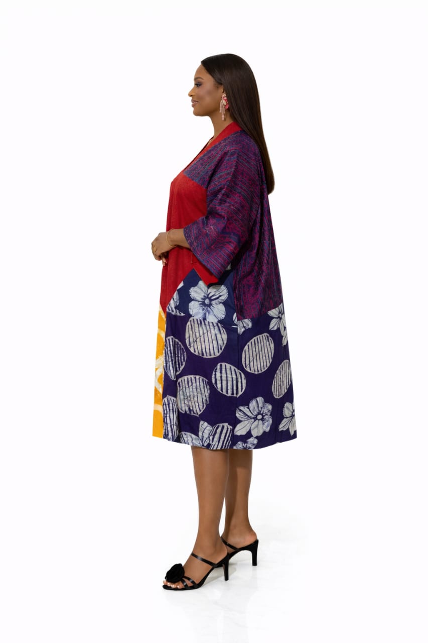 Ayo Patchwork Midi Dress