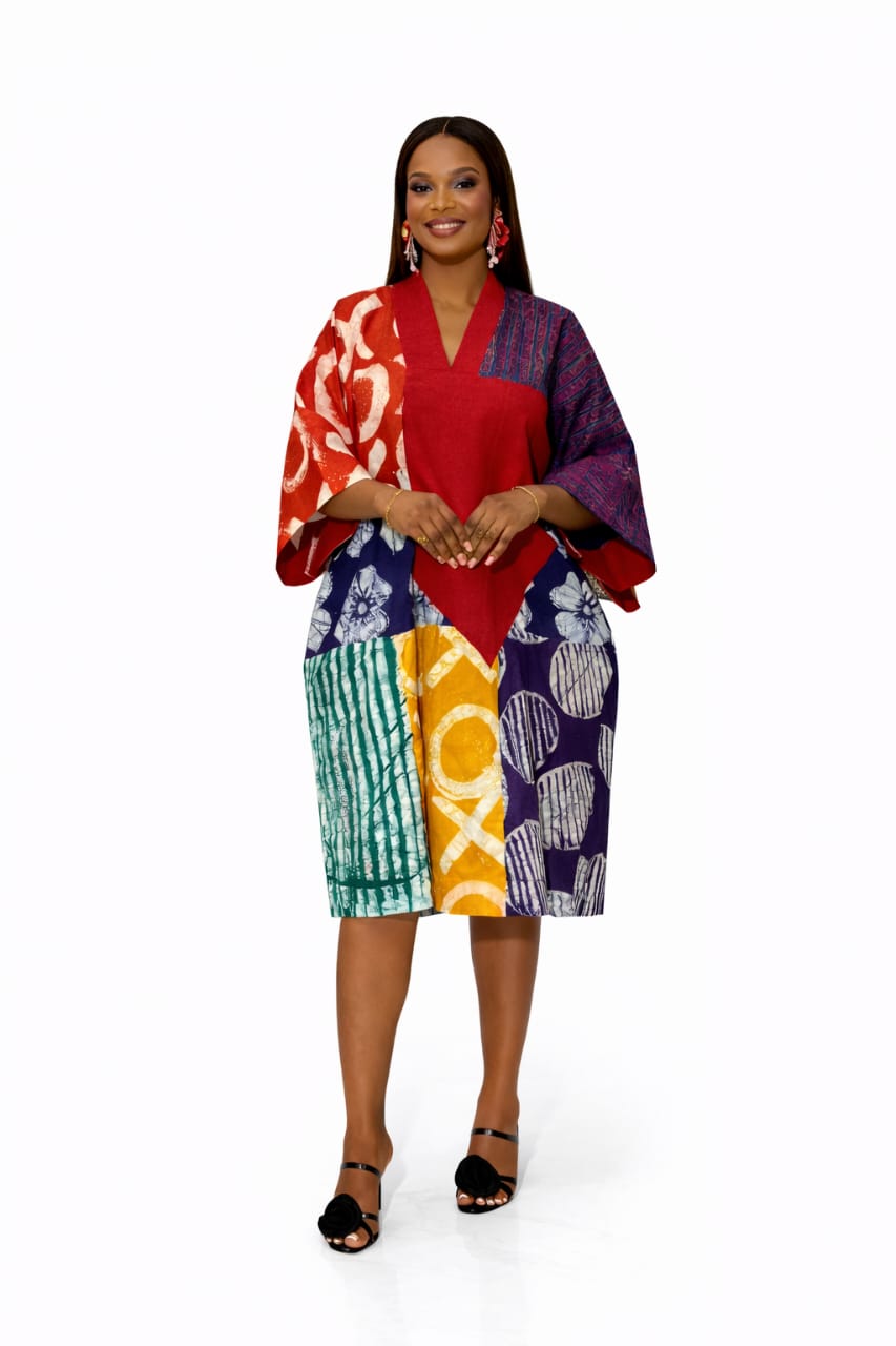 Ayo Patchwork Midi Dress