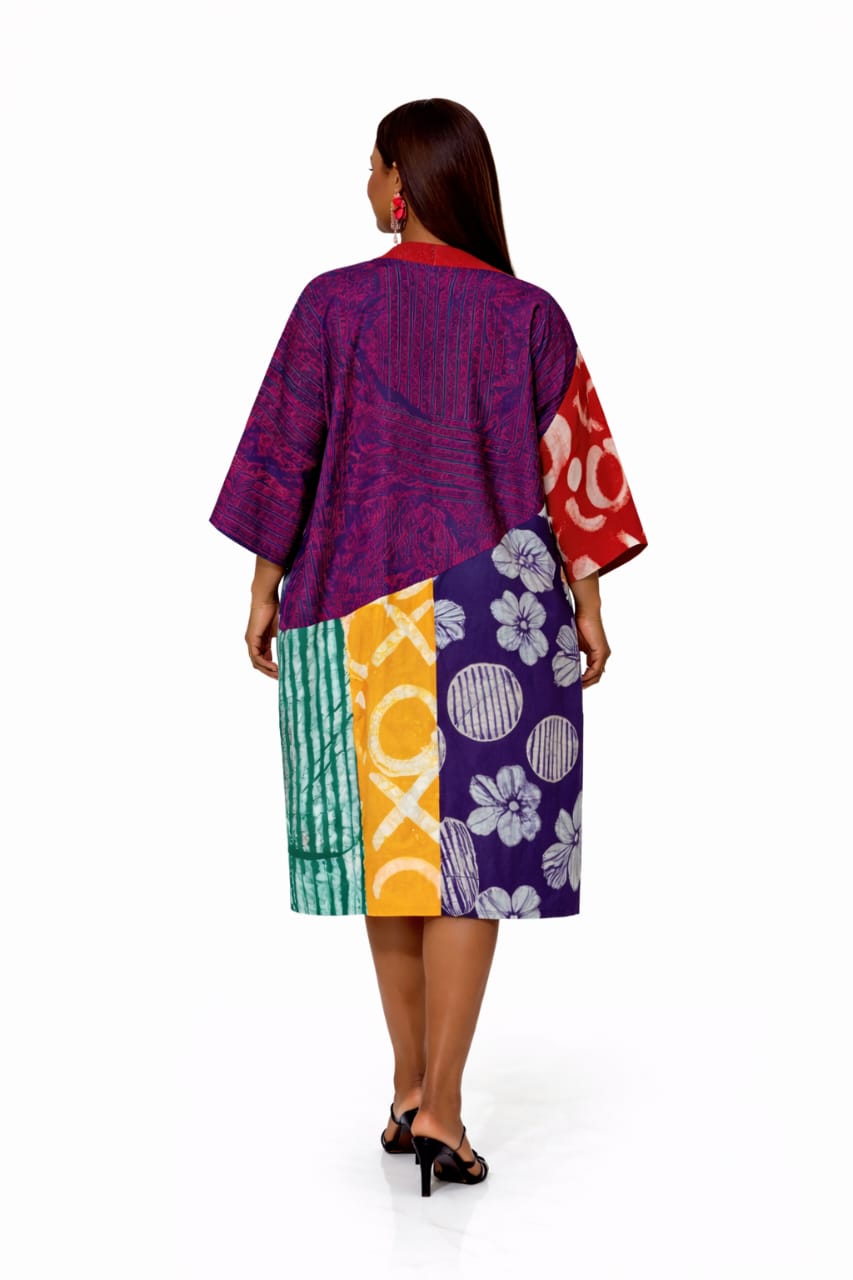 Ayo Patchwork Midi Dress