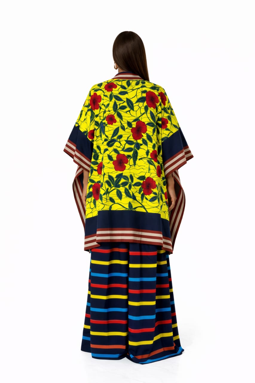 Floral Kimono Jacket + Strapless Maxi Dress Set