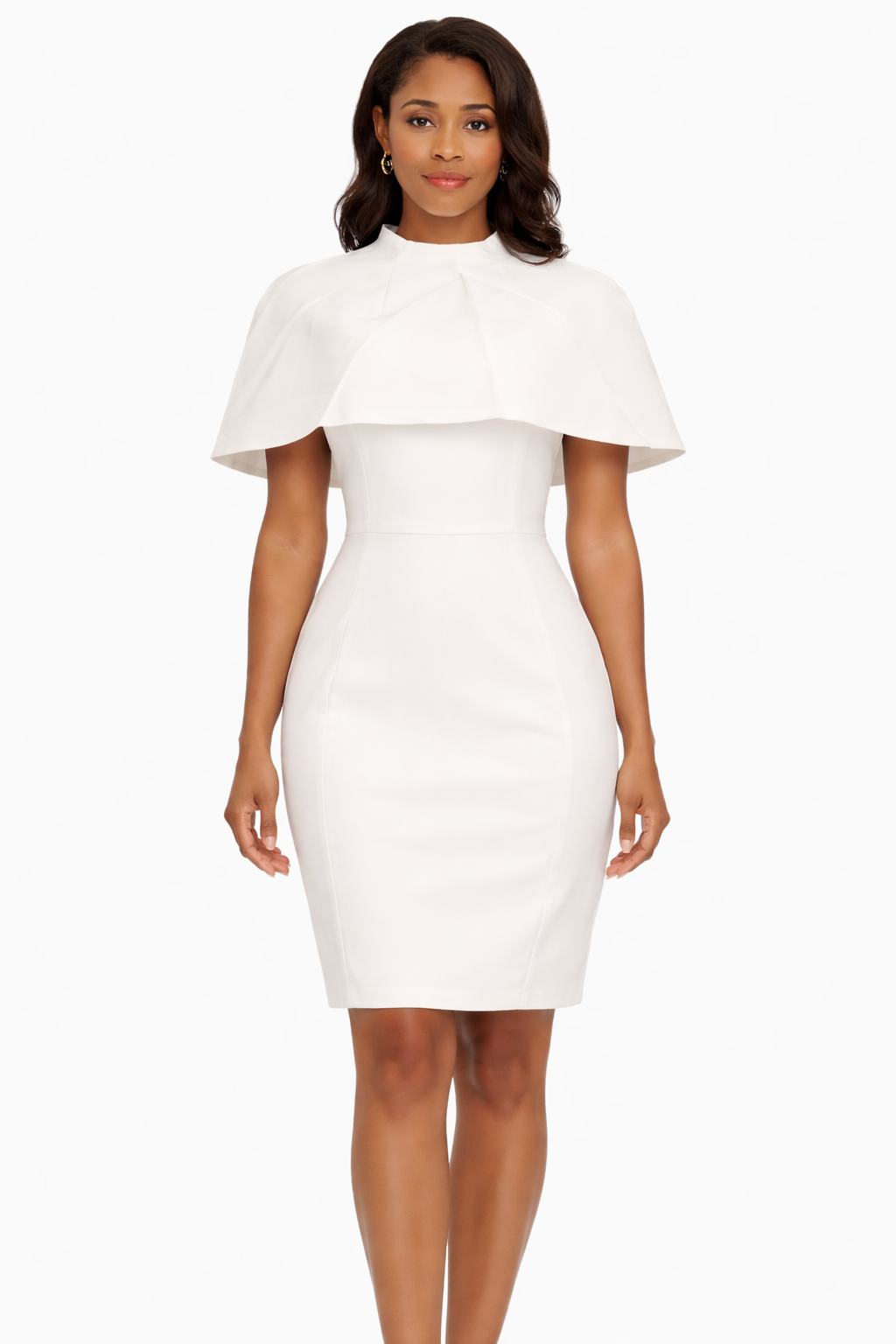 Scarlet Cape Midi Dress