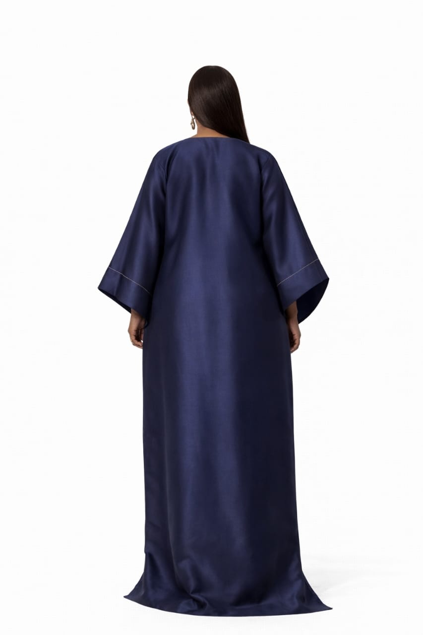 Navy & Gold Heritage Kaftan Dress