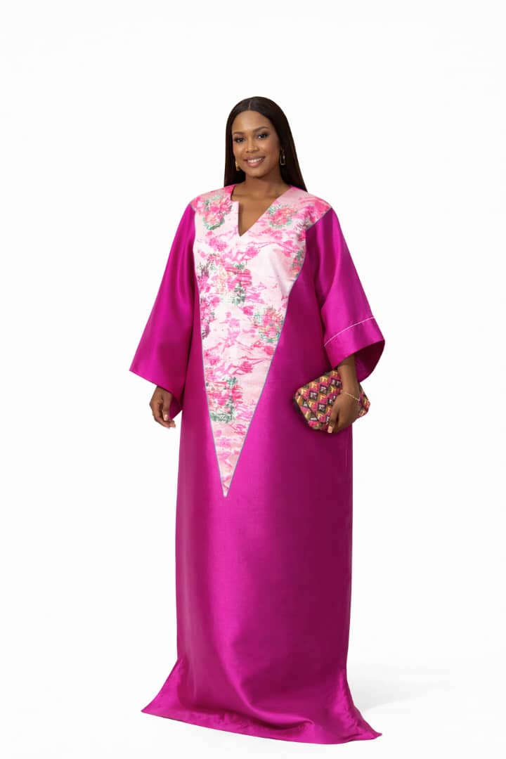 Navy & Gold Heritage Kaftan Dress